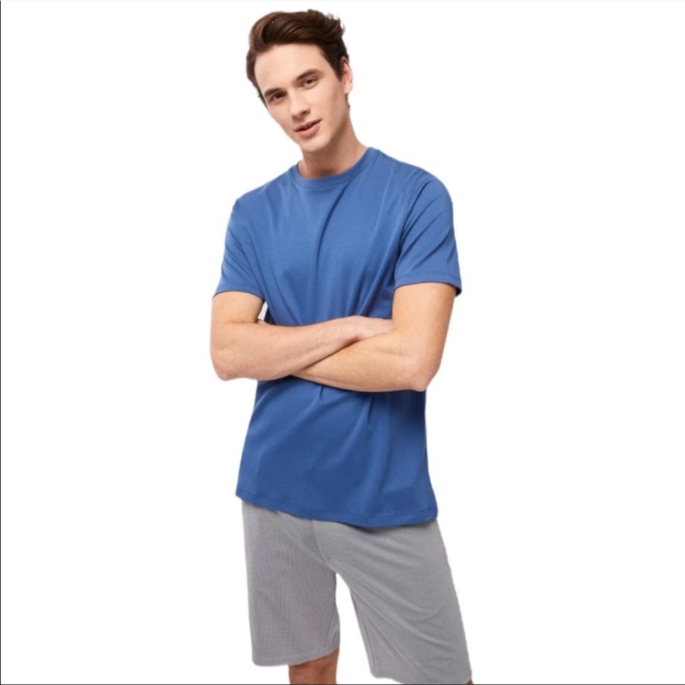 Robert Barakett Blue Pima Cotton Tee 2XL
